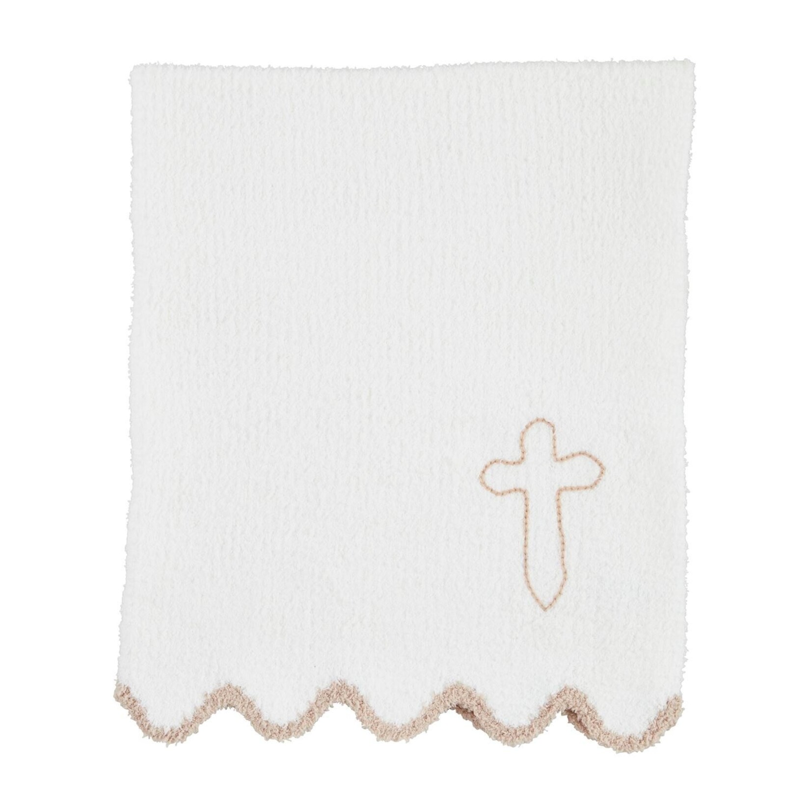 Mud Pie Cross Chenille Blanket