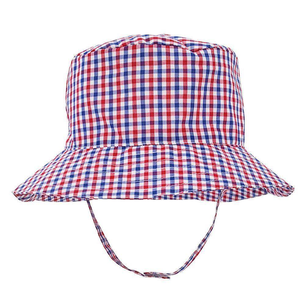 red white and blue bucket hat