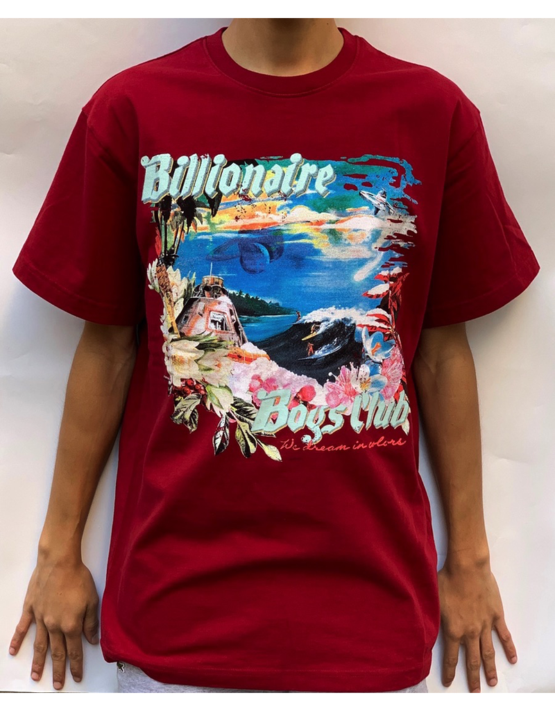 red billionaire boys club shirt