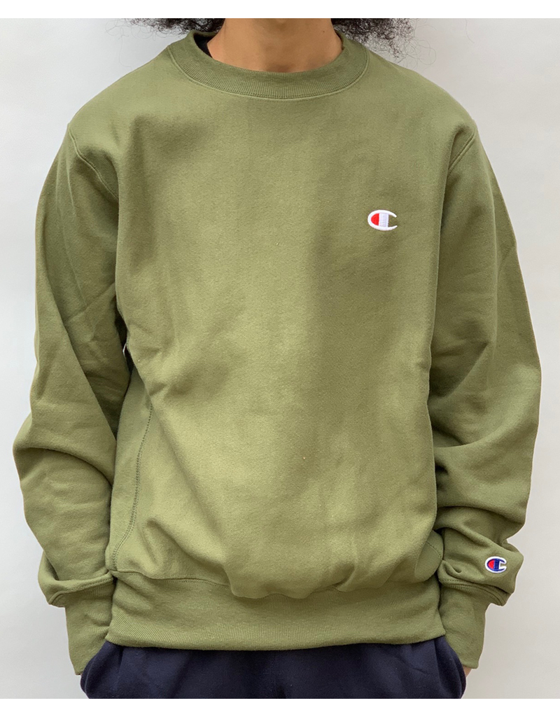 champion windbreaker mens olive