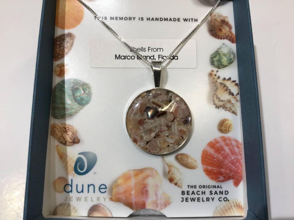 Marina Necklace 18" Sterling MI Shells