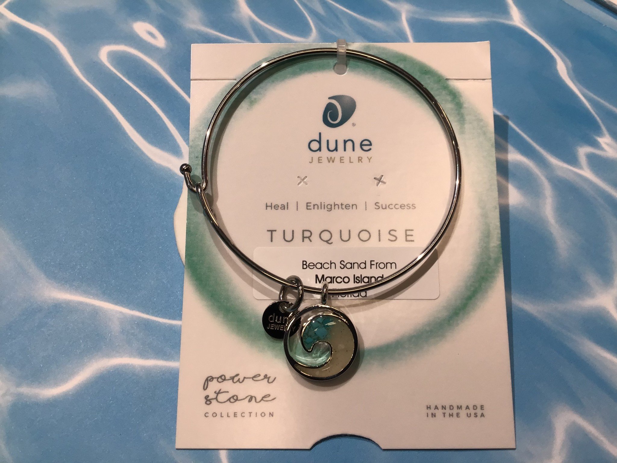 Gradient Turquoise  Wave Beach Bangle  SP