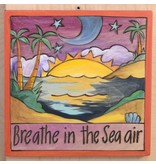 'Breathe in the Sea Air' Art Plaque 7x7"