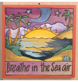 'Breathe in the Sea Air' Art Plaque 7x7"