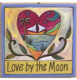 'Love by the Moon' Art Plaque 7x7"