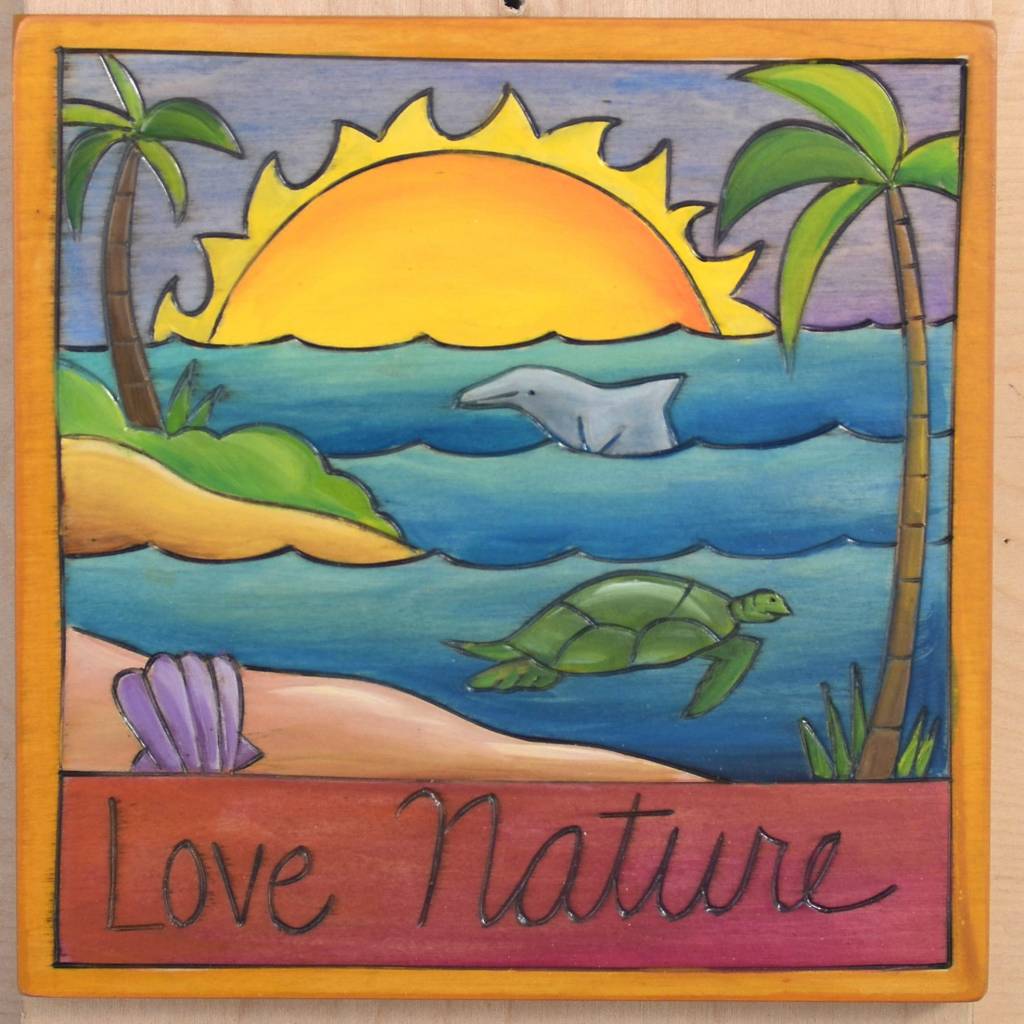 'Love Nature' Art Plaque 7x7"