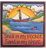 'Shell in my Pocket' Art Plaque 7x7"