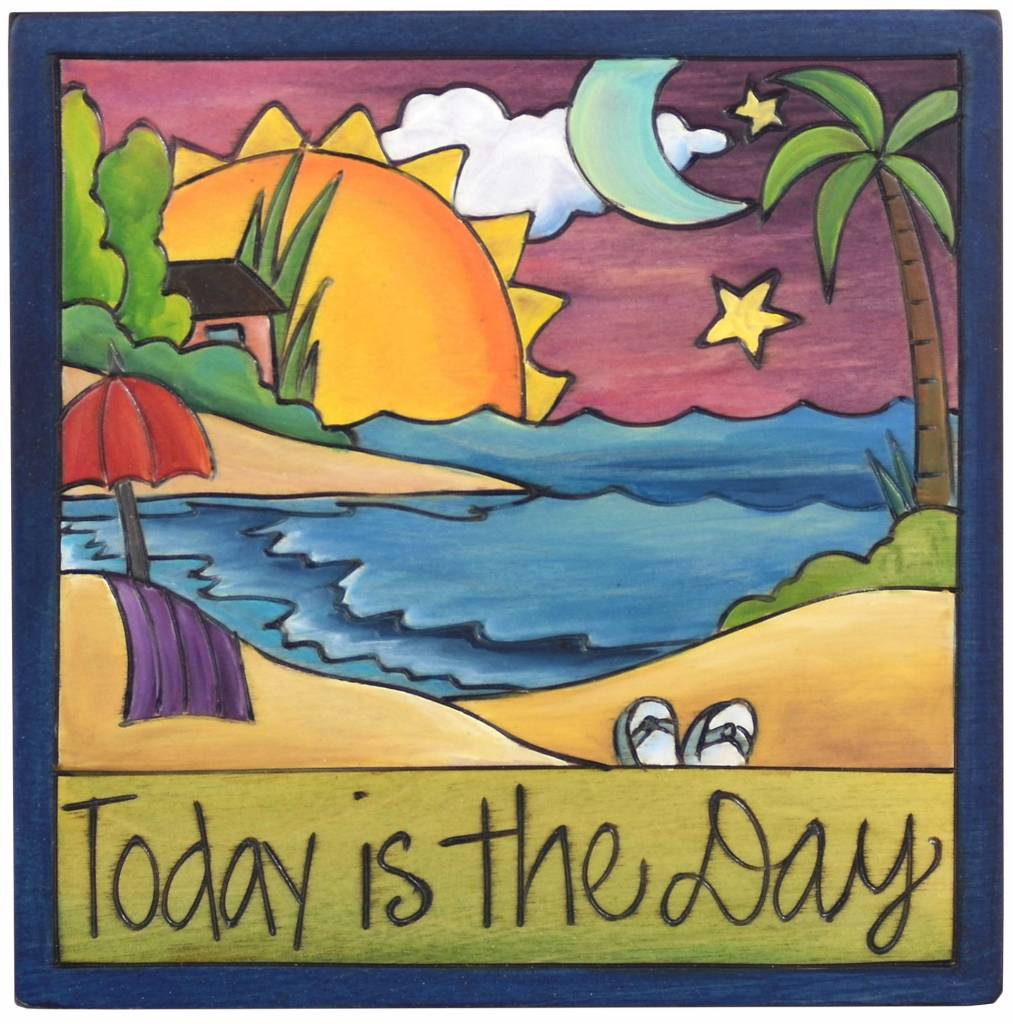 'Today is the Day' Art Plaque 7x7"