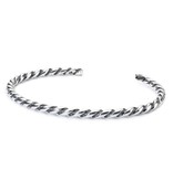 Twisted Silver Bangle