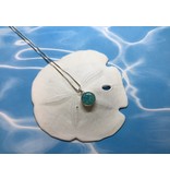 Sandglobe Necklace 18" SS Turquoise/MI sand