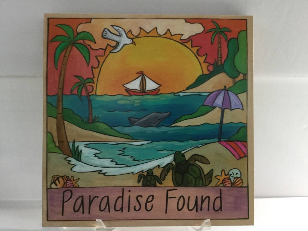 Paradise Found Plaque 10x10 (Exclusive/Original)