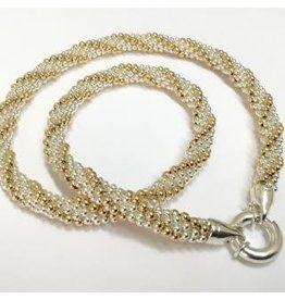 Gold & Silver Twist 16" Necklace by Dovera