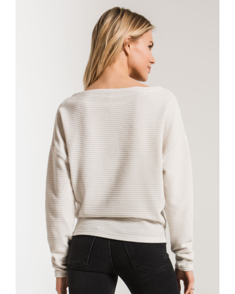 Z Supply The Wide Wale Cord Boat Neck Pullover