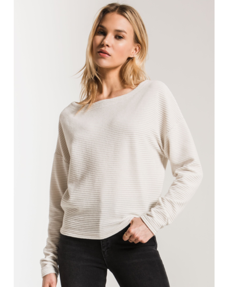 Z Supply The Wide Wale Cord Boat Neck Pullover