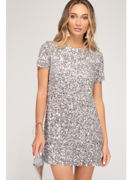 EM & ELLE All That Glitters Mini Dress
