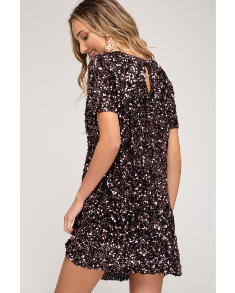 EM & ELLE All That Glitters Mini Dress