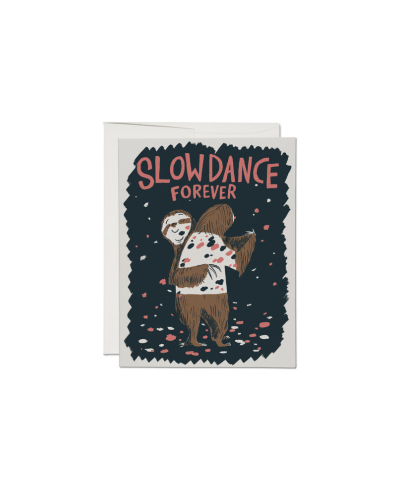 Red Cap Cards Slow Dance Sloths Card