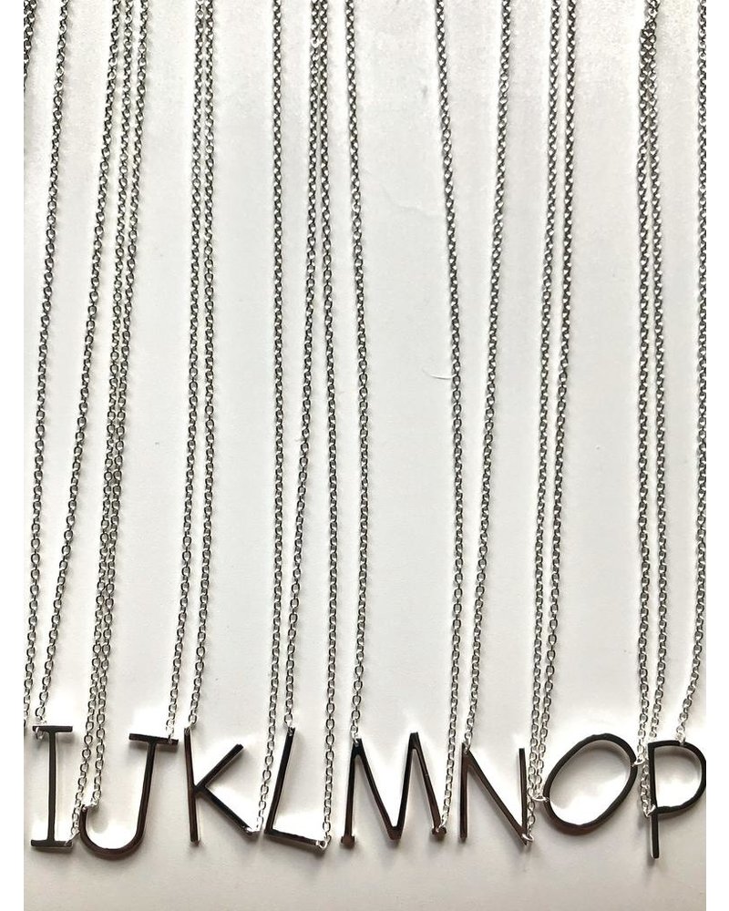 MIsc Sterling Silver Initial Necklace