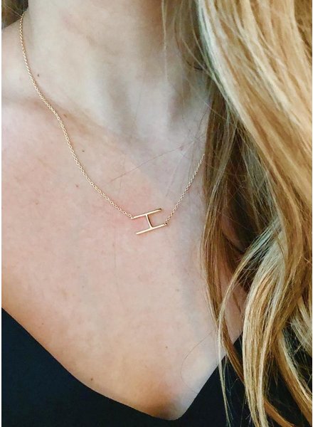 MIsc Gold Plate Initial Necklace