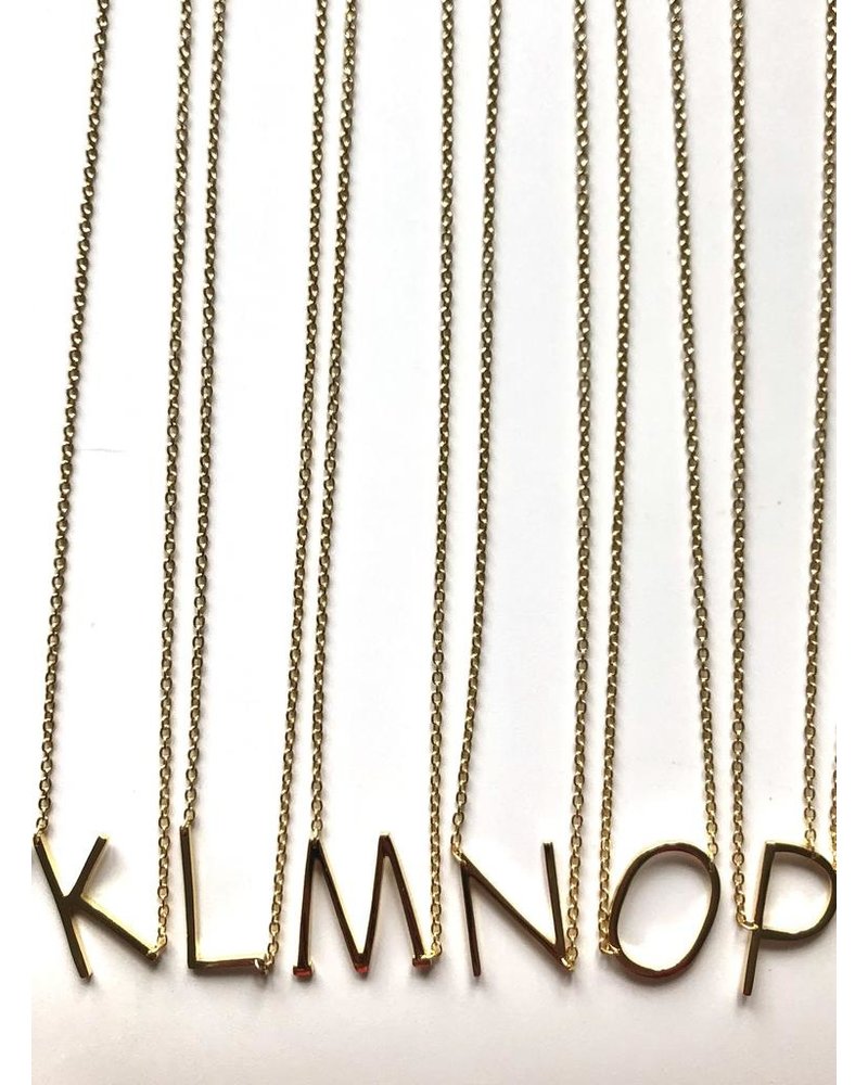 MIsc Gold Plate Initial Necklace