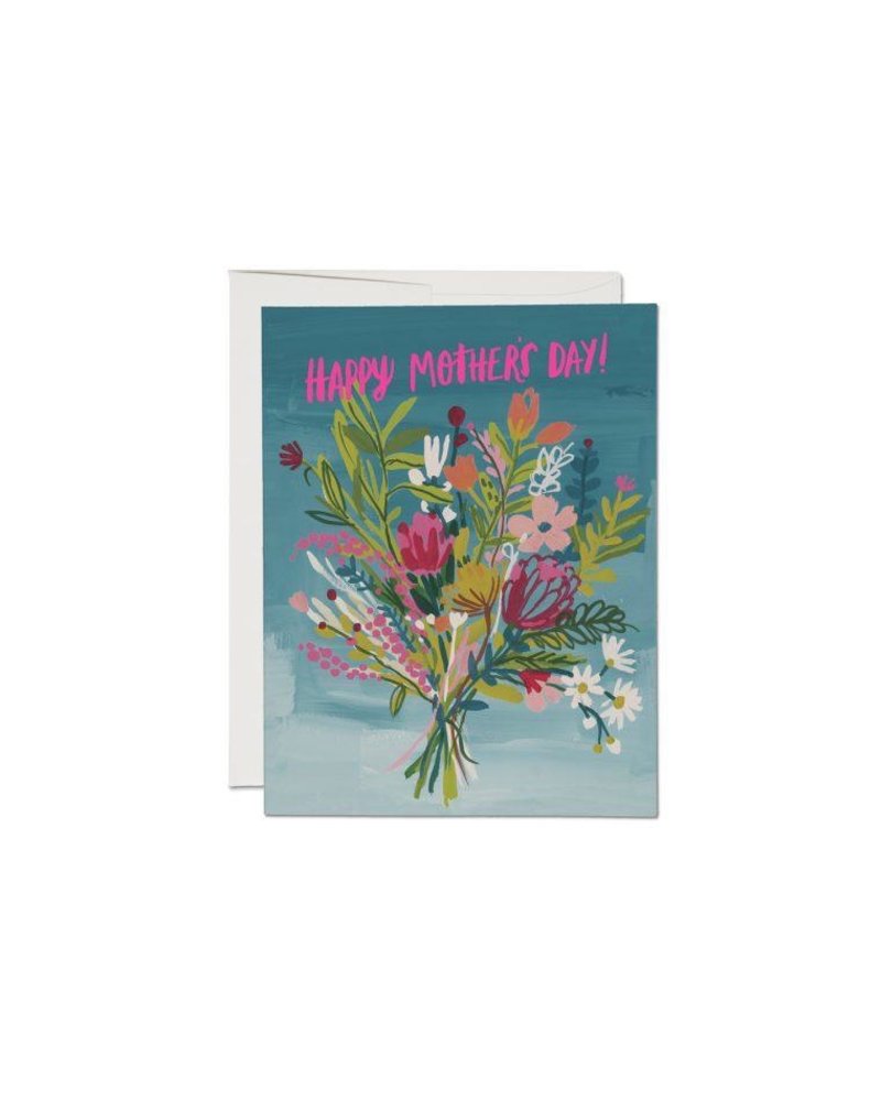 Red Cap Cards Neon Pink Mothers Card