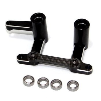 HOT RACING Bearing Aluminum Graphite Steering Bellcrank slash 2wd