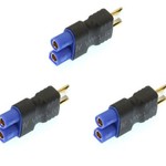 Apex RC Products No Wire Male Ultra T Plug (Deans Style) -> Female EC3 Adapter - (1)per pack