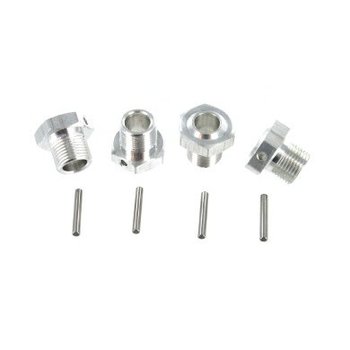 redcat Aluminum 17mm Wheel Hex w/ Pin (4pcs ea.)(Silver)