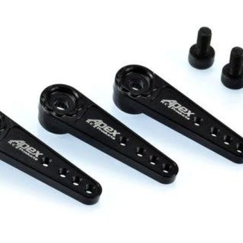 APEX Apex RC Products Black 25T Futaba / Savox Aluminum Servo Horn - (single)