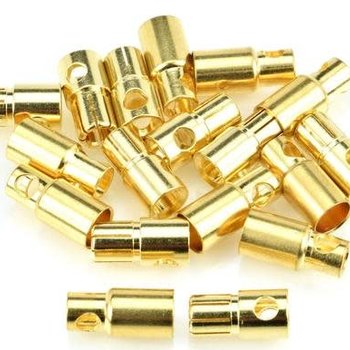 APEX Apex RC Products 6.0mm Male / Female Gold Plated Bullet Connectors Plugs - 10 Pair #1107