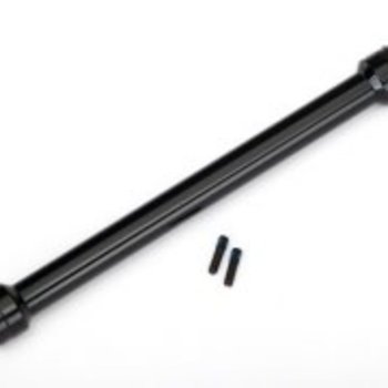 Traxxas Driveshaft, center rear, 6061-T6 aluminum (black-anodized) (fully assembled)/ 3mm screw pin (2)