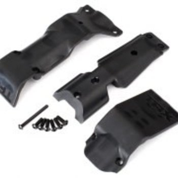 Traxxas Skid plate set, front/ skid plate, rear/ 3x10 BCS (6)/ 3x30 BCS (1) (fits #8629 & 8630 bulkheads)