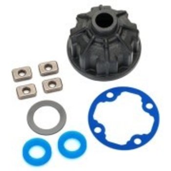 Traxxas Carrier, differential (heavy duty)/ x-ring gaskets (2)/ ring gear gasket/ spacers (4)/ 12.2x18x0.5 PTW