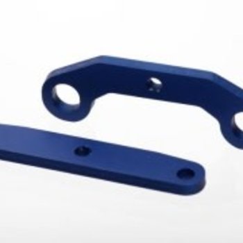 Traxxas Bulkhead tie bars, front & rear, aluminum (blue-anodized)