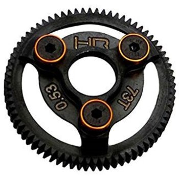 HOT RACING STE873 STEEL 73 TOOTH 48P SPUR GEAR SLASH ORANGE