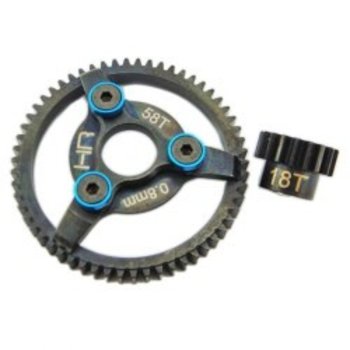 HOT RACING STE258 Brushless 18/58T 32P .8m Steel Gear Kit 3.22