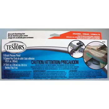 Aircraft Detailing Enamel Paint Set (6 Colors & Cement Pen) (D)