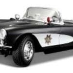 1/18 1957 Corvette Police Car (Black and White)