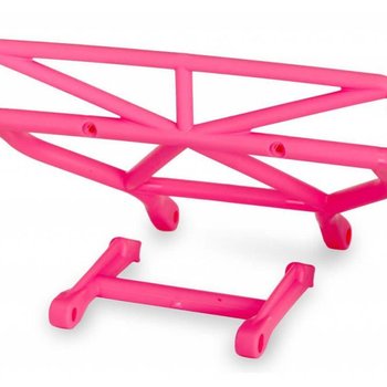 Traxxas Bumper, rear/ bumper mount, rear (pink)