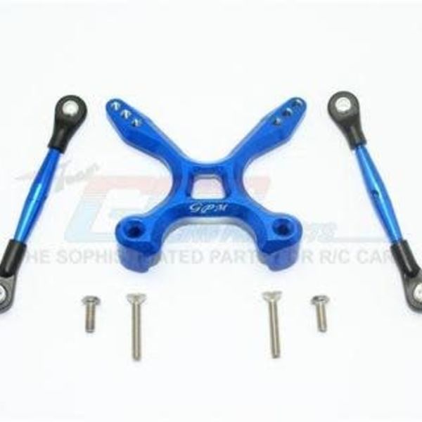 GPM GPM Racing Traxxas 4-Tec 2.0 Blue Aluminum Rear Tie Rods W/ Stabilizer GT049R-B