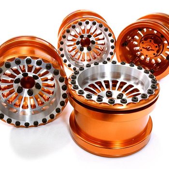 Billet Machined 18 Spoke Wheel Set (4) for Axial 1/10 Yeti Rock Racer
