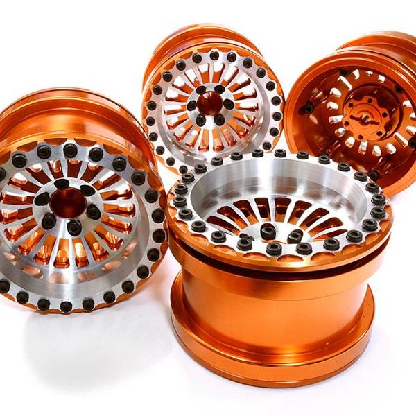 Billet Machined 18 Spoke Wheel Set (4) for Axial 1/10 Yeti Rock Racer