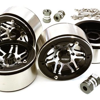 Integy 1.9 Size Machined High Mass Wheel (4) w/14mm Offset Hubs for 1/10 Scale Crawler