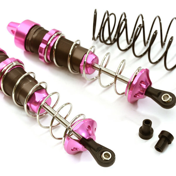 Integy Machined 105mm Rear Big Bore Shocks for Traxxas 1/10 Stampede, Rustler & Slash C28475PINK