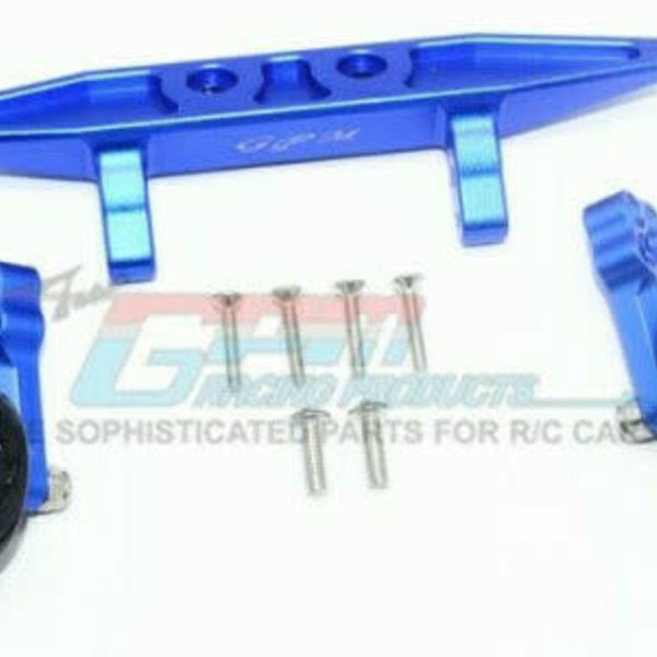 GPM GPM RACING TRAXXAS RUSTLER 4X4 BLUE ALUMINUM ADJUSTABLE WHEELIE BAR RUS4040R-B