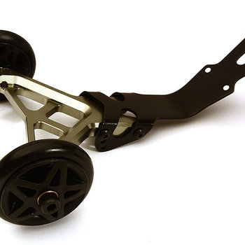 Integy Billet Machined Wheelie Bar for Traxxas 1/10 Rustler 4X4 C28689GREY New Item