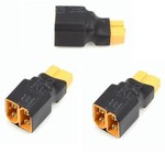 APEX NO WIRE XT60 SERIES ADAPTER CONNECTOR PLUG - 3 PACK