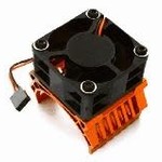 Integy 42mm Motor Heatsink+40x40mm Cooling Fan 16k rpm for 1/10 Summit & E-Revo C28603ORANGE