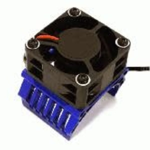 Integy 42mm Motor Heatsink+40x40mm Cooling Fan 16k rpm for 1/10 Summit & E-Revo C28603BLUE