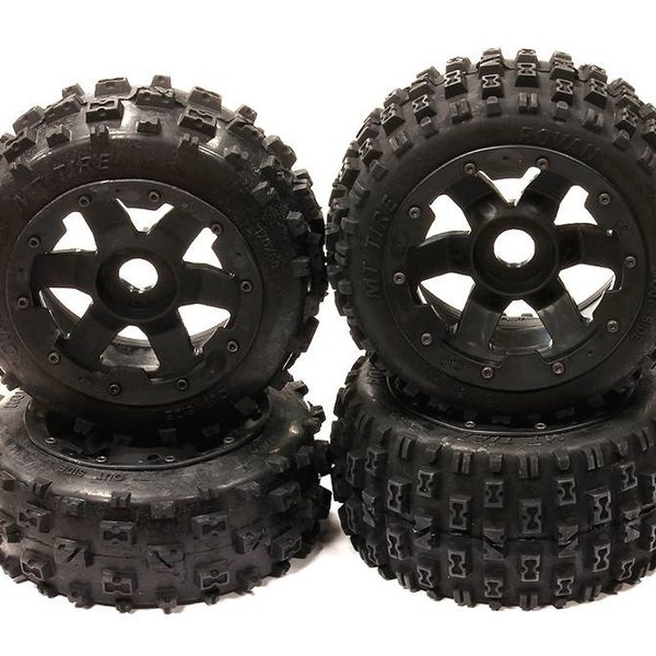 Integy Type F Wheel/Tire Set Baja 5B/5B2.0 (4)